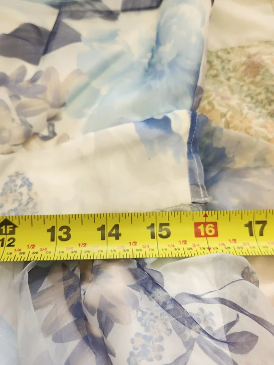 💐Lulus Sweet Composure White Floral Organza Off-the-Shoulder Midi Dress Size Lg - Picture 14 of 16